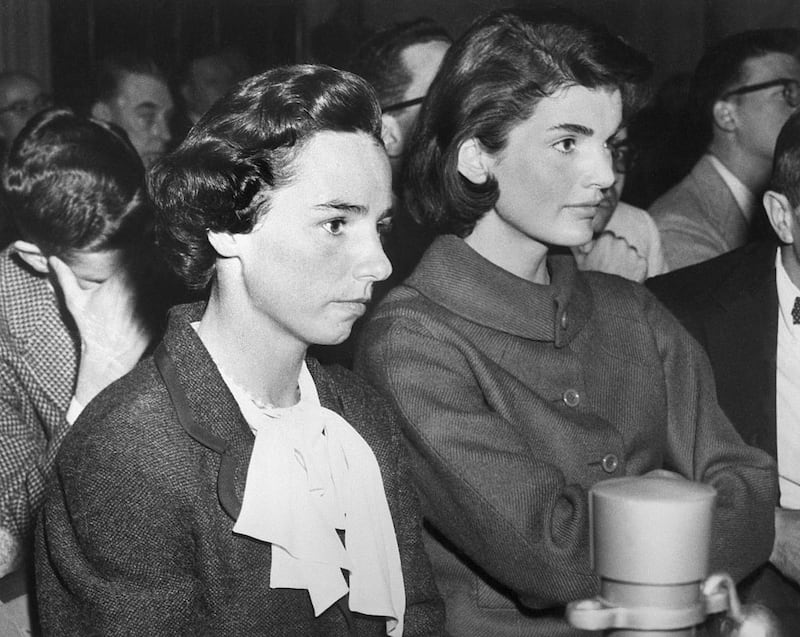 Ethel Kennedy and her sister-in-law Jackie Kennedy in 1957.