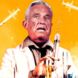 A photo illustration of RFK Jr. as a mad scientist.