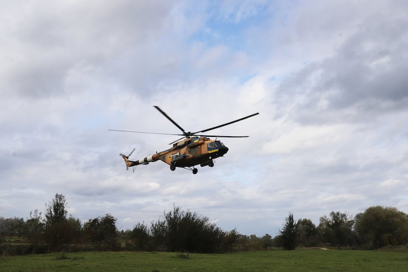 "A photograph of the Ukraine’s 10th Army Aviation Brigade at one of their secret training locations in the west of Ukraine."