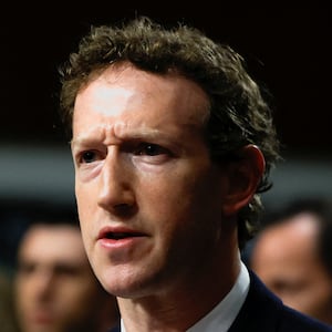 Mark Zuckerberg stares forward during hearing.