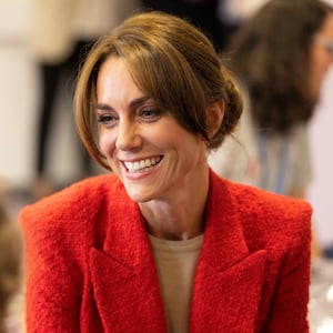 Britain's Kate, the Princess of Wales joins a family portage session at the Orchards Centre, Multi Agency Service Hub, in Sittingbourne, Kent, Britain, September 27, 2023.