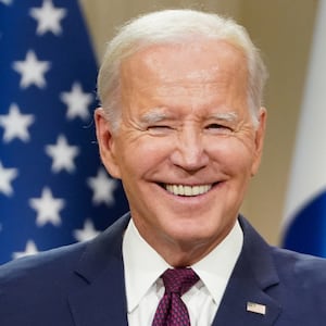 U.S. President Joe Biden reacts as he holds a press conference with Finland's President Sauli Niinisto in Helsinki, Finland, July 13, 2023.  