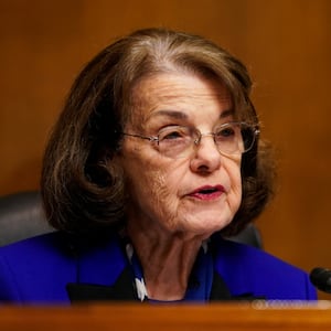 Dianne Feinstein speaks during a Senate hearing.