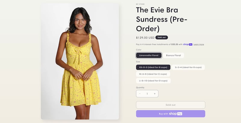 The Evie Bra Sundress.