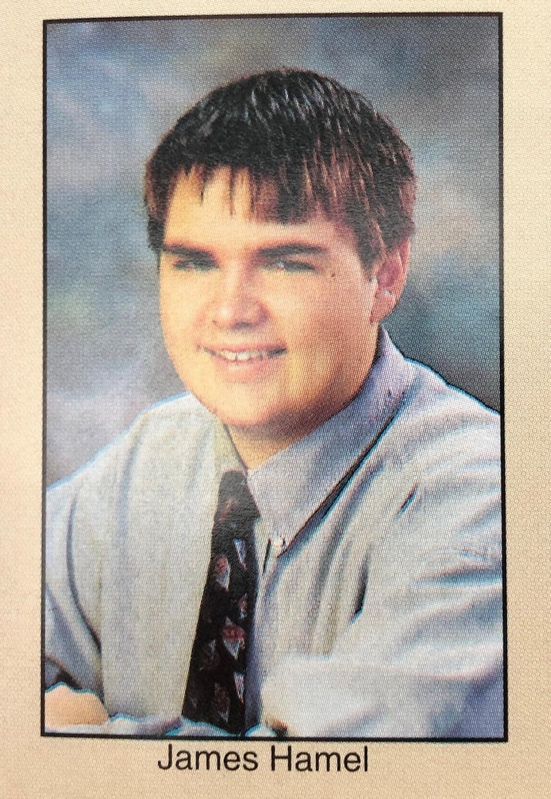 J.D. Vance smiles in his senior portrait.