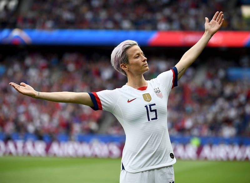 Megan Rapinoe at the 2019 Women's World Cup quarter-final on June 28, 2019