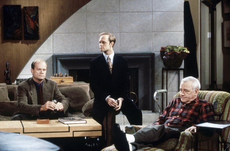 Kelsey Grammer, David Hyde Pierce, and John Mahoney in a still from ‘Frasier’