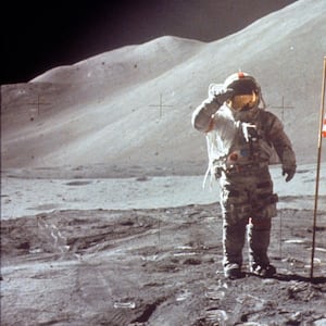 photo of american astronaut on the moon wilbur ross moon landing space force donald trump jim bridenstine china lunar mining russia