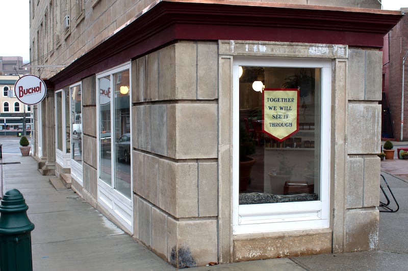 The exterior of Bucko!, the shop owned by Brian and Katie Orsi in Peekskill, New York. 