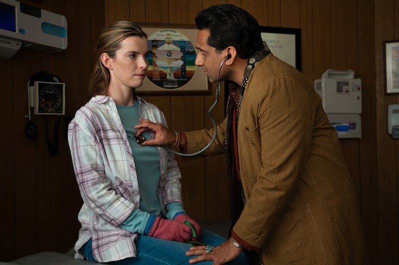 Betty Gilpin in still from Starz’ Three Women