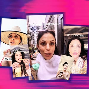 Screengrabs from Bethenny Frankel's TikTok.