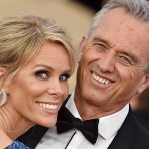 Chery Hines and RFK Jr. smile together