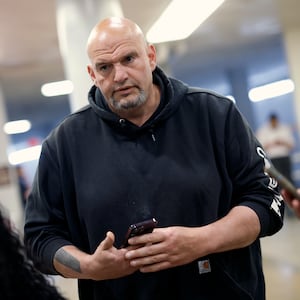 A photograph of Sen. John Fetterman.