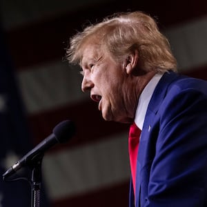 Republican presidential candidate and former U.S. President Donald Trump speaks during a rally in Reno, Nevada, U.S. December 17, 2023. 