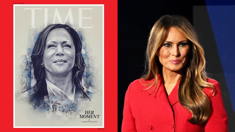 Kamala Harris Time Magazine Cover and Melania Trump