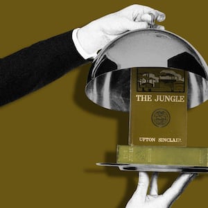 waiter opening silverware plate to reveal upton sinclair the jungle deborah blum poison squad