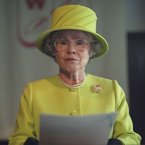 Imelda Staunton as the queen in 'The Crown.'