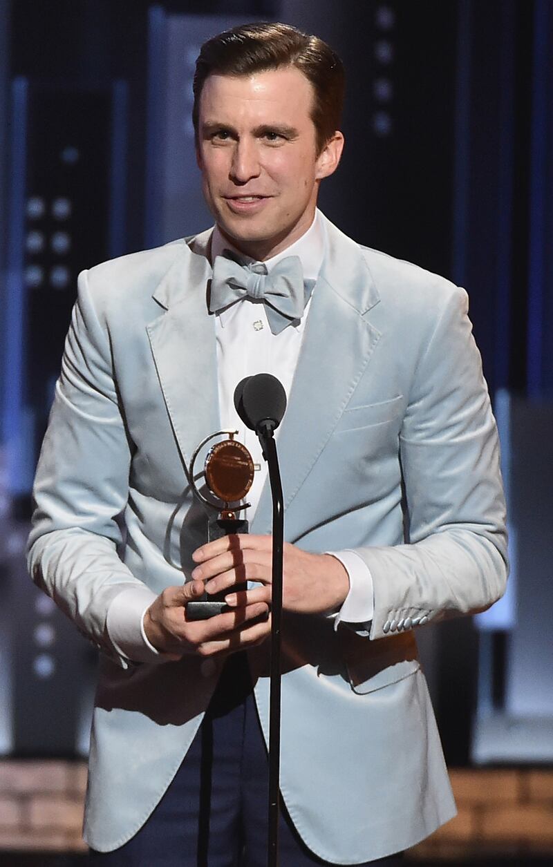 Gavin Creel accepts the Tony award for Best Featured Actor in a Musical for 'Hello, Dolly!'