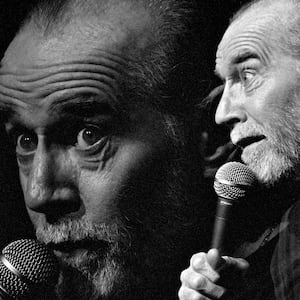 George Carlin performs a standup routine at the Cheyenne Civic Center.