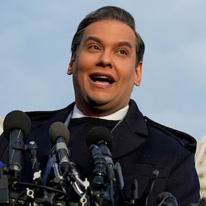 U.S. Rep. George Santos (R-NY) holds a press conference to address efforts to expel him from the House of Representatives, at the U.S. Capitol in Washington, D.C., Nov. 30, 2023. 