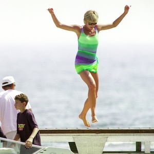 Diana, Princess Of Wales is seen in St Tropez in the summer of 1997