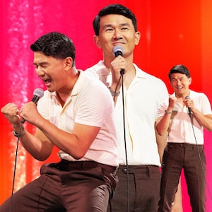 A photo illustration of Ronny Chieng.