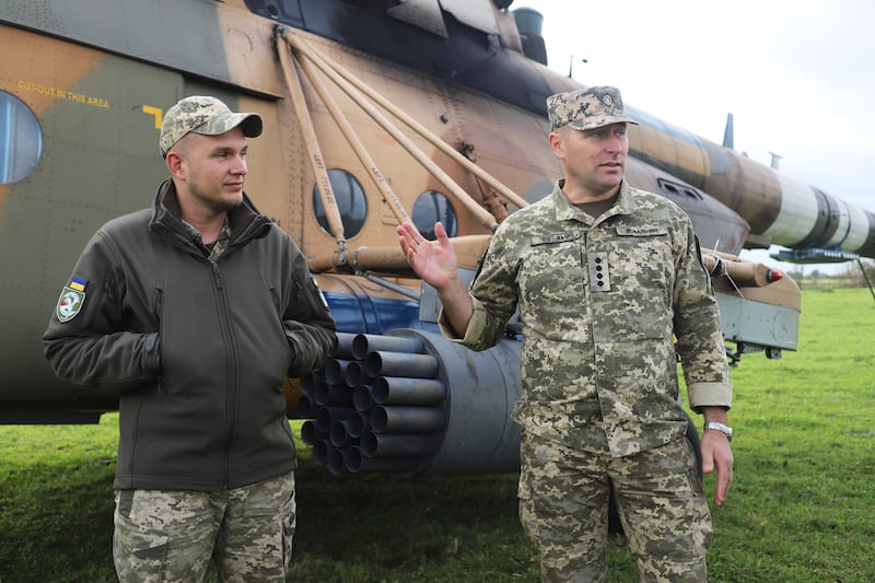 A photograph of the Ukraine’s 10th Army Aviation Brigade at one of their secret training locations in the west of Ukraine.