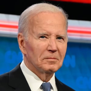 President of the United States Joe Biden in the first Presidential Debate at CNN Studios in Atlanta, Georgia, United States on June 27, 2024. 