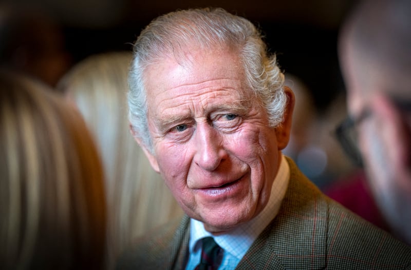 King Charles III visits Aberdeen Town House to meet families who have settled in Aberdeen from Afghanistan, Syria and Ukraine, in Aberdeen, Scotland, Britain October 17, 2022.