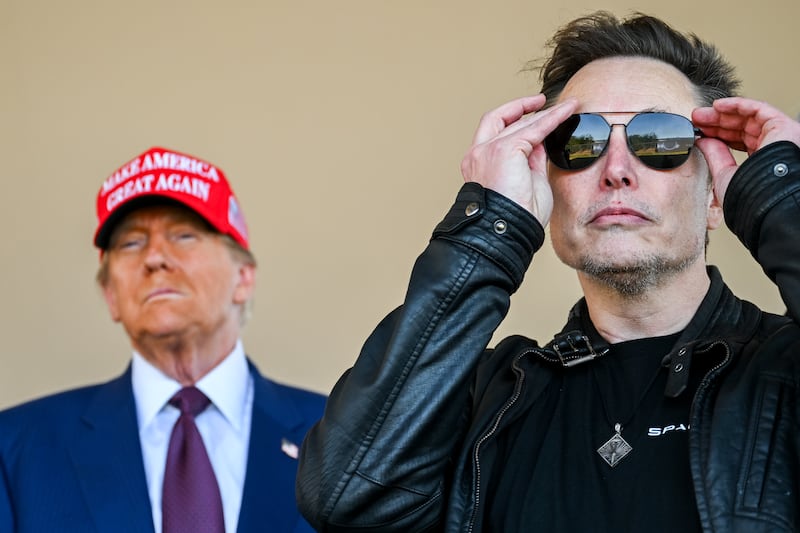 President-elect Donald Trump and Elon Musk watch the launch of the sixth test flight of the SpaceX Starship rocket on November 19, 2024.