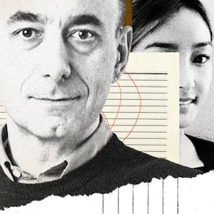 A photo illustration of Dr. Jean-Laurent Casanova and Jennifer Lin, a woman he accuses of an attempted extortion plot.