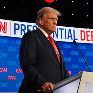 Former President Donald Trump at the first CNN presidential debate.