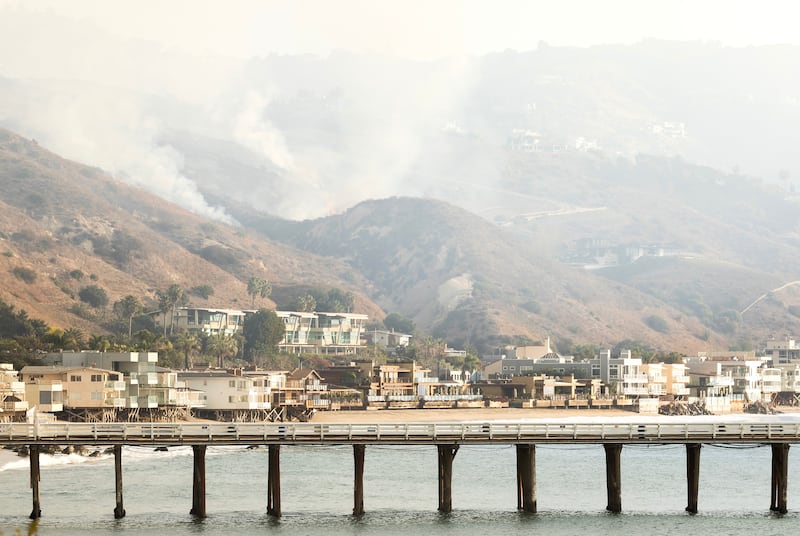 Smoke from the Franklin Fire in Malibu