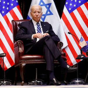 U.S. President Joe Biden meets with Israeli Prime Minister Benjamin Netanyahu.