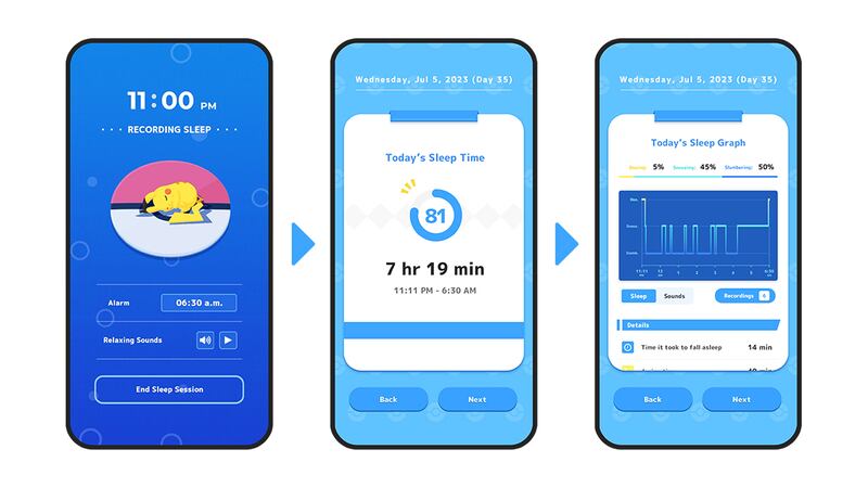 An illustration including photos of the Pokémon Snorlax for Pokémon Sleep Tracking App.