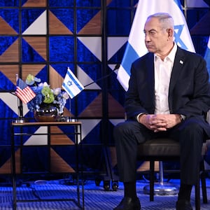 US President Joe Biden (L) meets with Israel's Prime Minister Benjamin Netanyahu in Tel Aviv in October 2023, amid the ongoing battles between Israel and the Palestinian group Hamas.