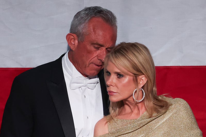 Robert F. Kennedy Jr. and Cheryl Hines  in formal dress