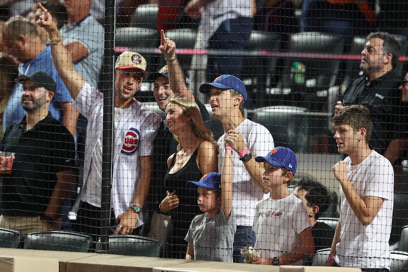 Kushner and Trump and their family attend a baseball game in New York in late 2023. 