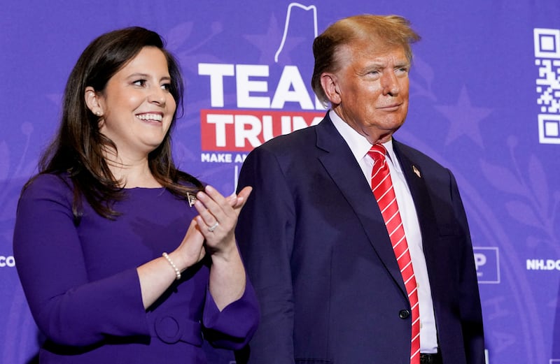 Elise Stefanik and Donald Trump.