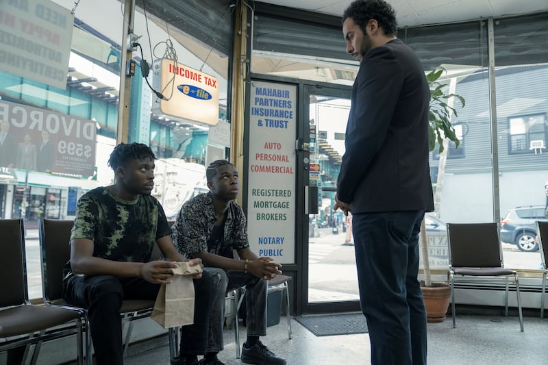 Photo of Sheyi Cole, Gerald Jones, and Kareem Savinon in an episode of Full Circle on Max