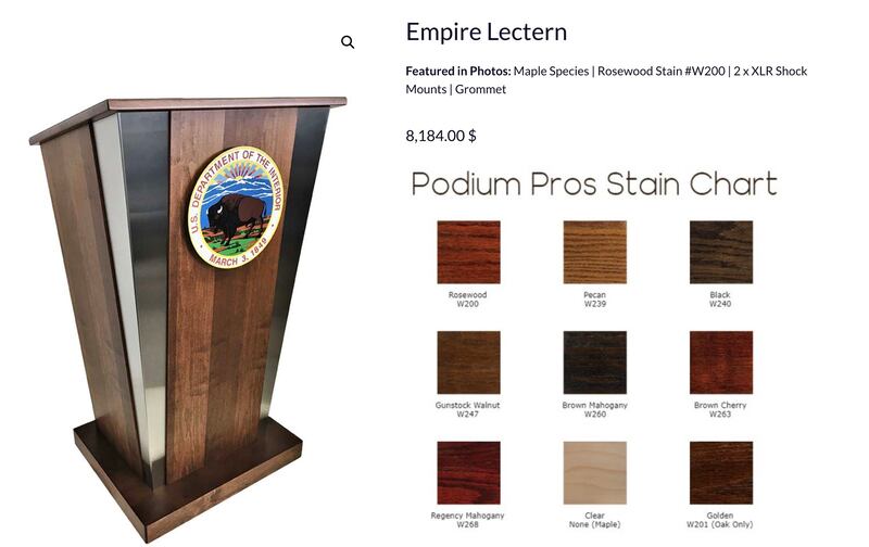 The “Empire Lectern.”