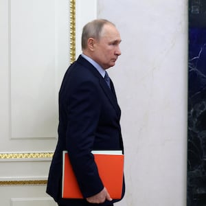 Russian President Vladimir Putin walking