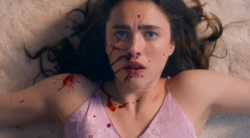 Margaret Qualley in a movie still from The Substance