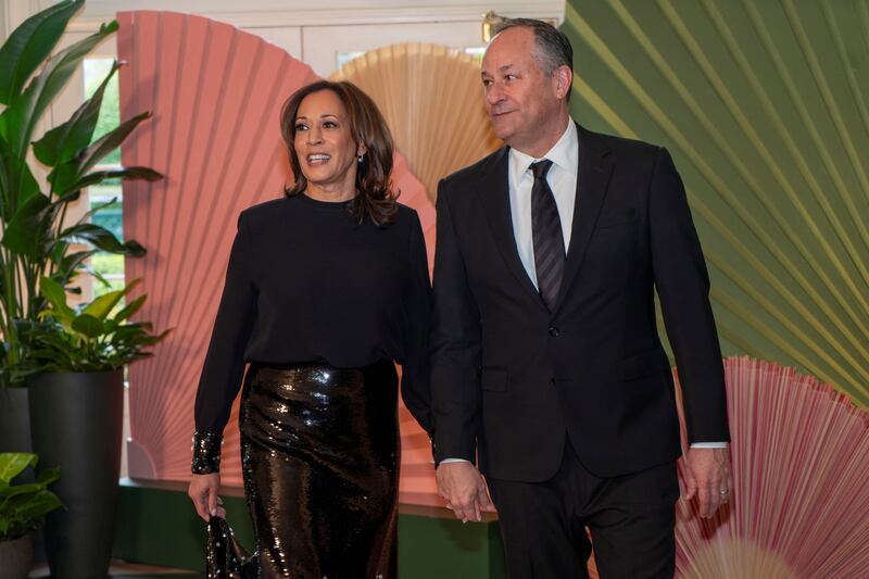 Kamala Harris and her husband Doug Emhoff, White House, April 10, 2024.