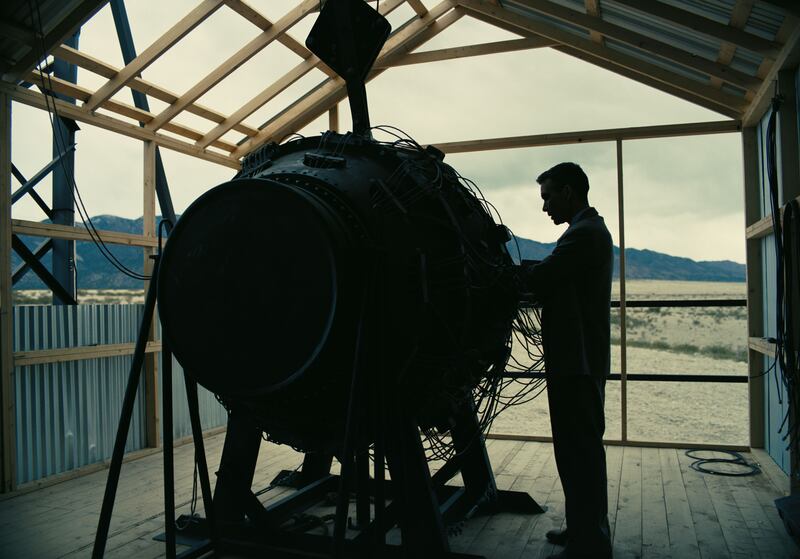 A still of Cillian Murphy as J. Robert Oppenheimer from Christopher Nolan’s World War 2 film Oppenheimer.