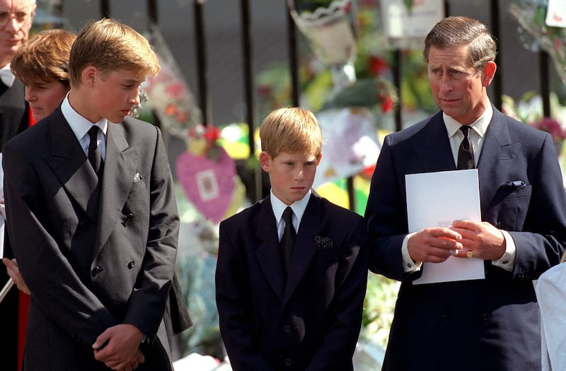 Prince Charles, Prince William, and Prince Harry.