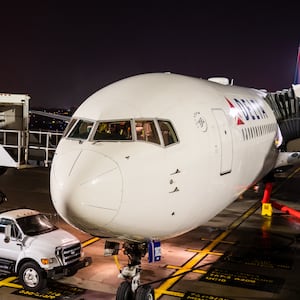 Delta Airlines Boeing 767-400 aircraft seen at Hartsfield-Jackson Atlanta International Airport