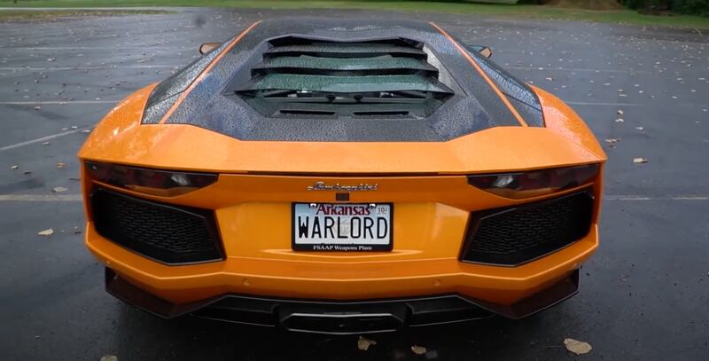 Mehta’s Lamborghini Aventador.