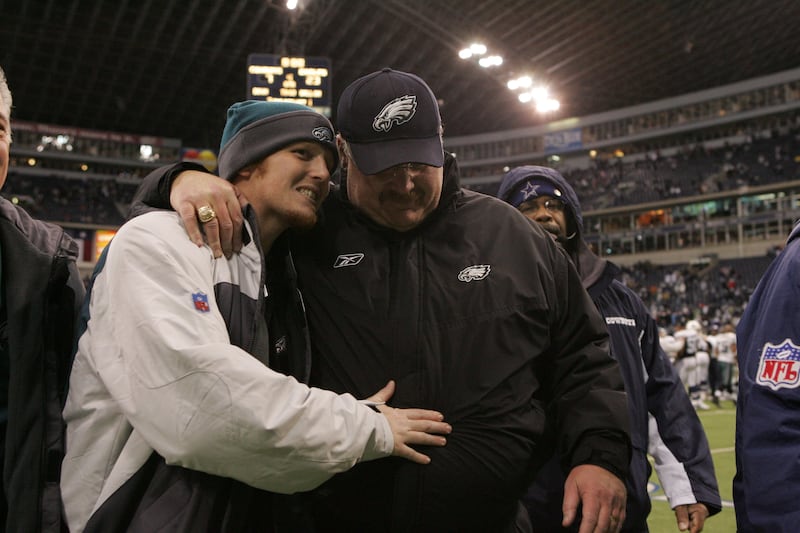 Andy Reid and son Britt Reid in 2006