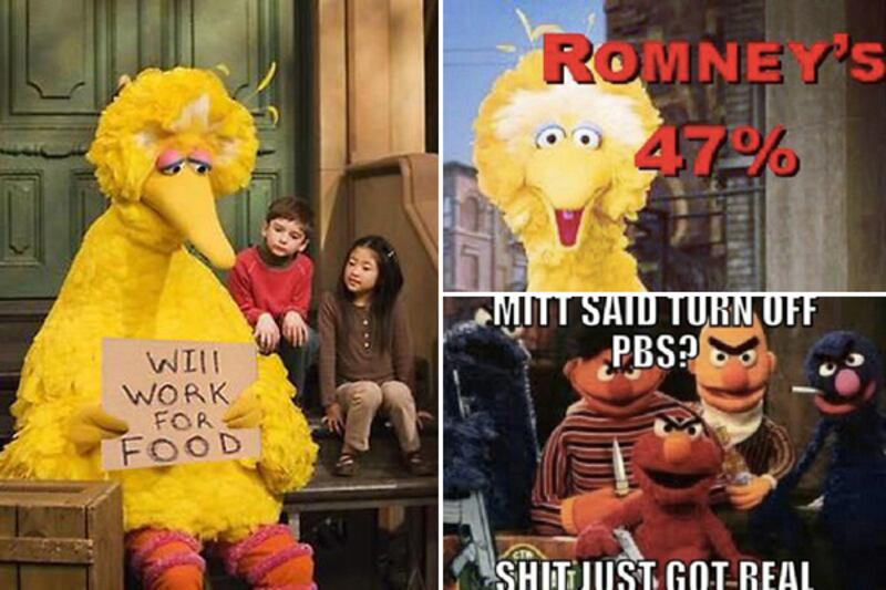 galleries/2012/10/04/romney-would-cut-pbs-funding-7-unemployed-big-bird-memes-photos/big-bird-romney-memes-tease_jsihcb